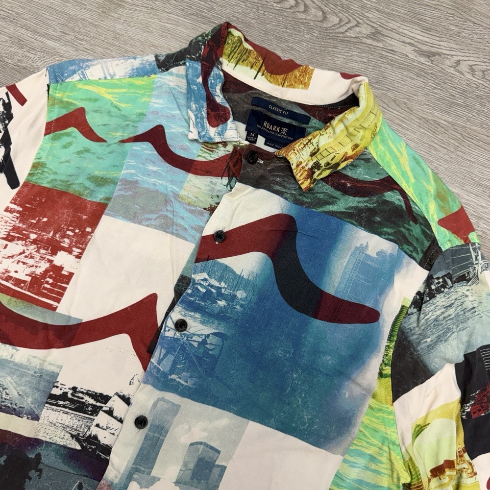 Roark Jamie Thomas Capsule Pearl Of The Orient Shirt Mens M Rayon Camp Aloha